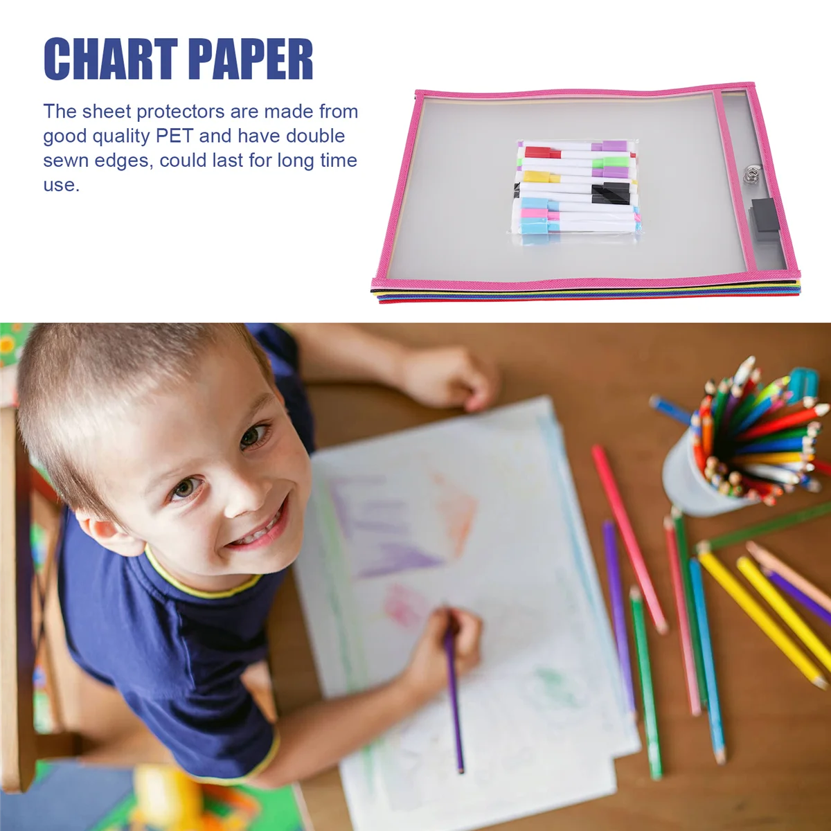 Рукава с карманами для сухого стирания (10 шт.) Держатели билетов на документы