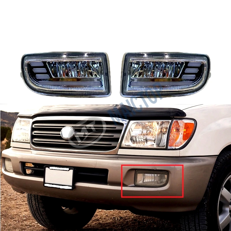 

MAICTOP High Quality LC100 Front DRL Fog Light Lamp For LAND CRUISER 100 Series FJ100 1998-2007