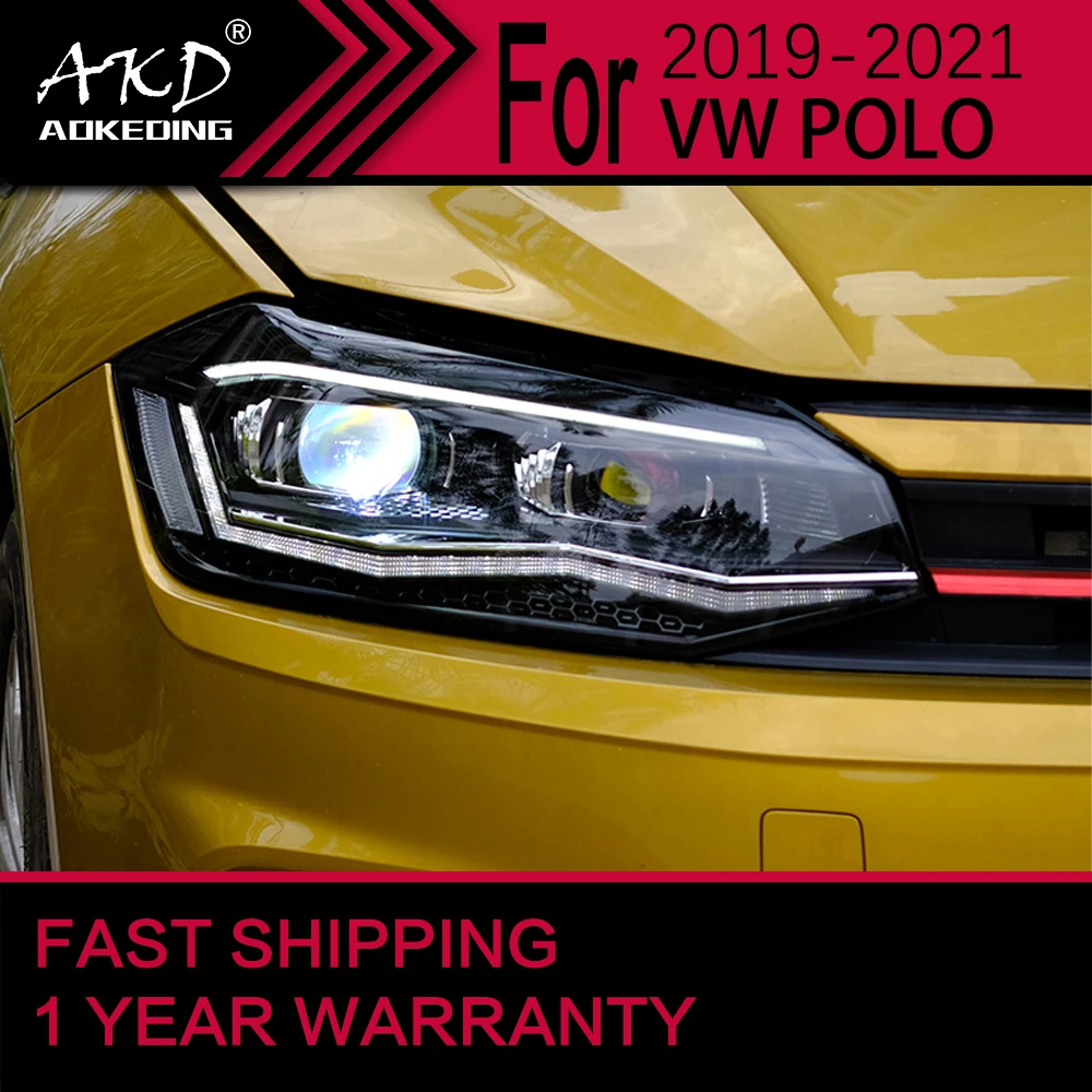 

Car Lights for VW POLO Headlight 2019-2021 POLO Head Lamp Drl Projector Lens Automotive Accessories