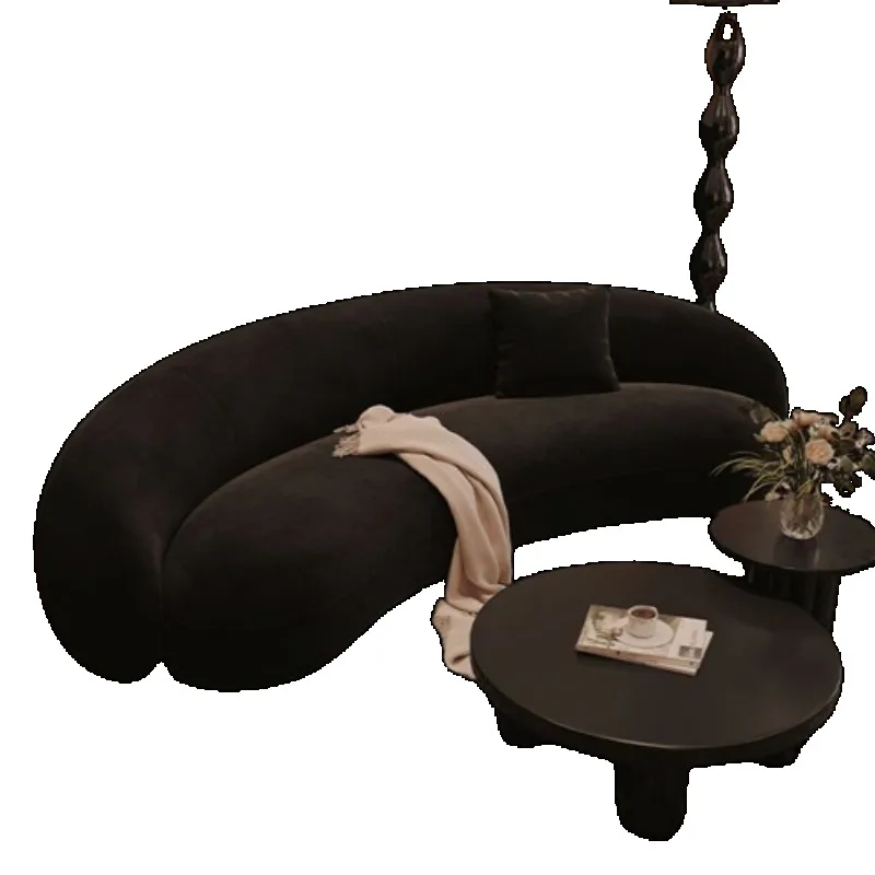 Черные диваны для гостиной современный скандинавский минималистичный роскошный