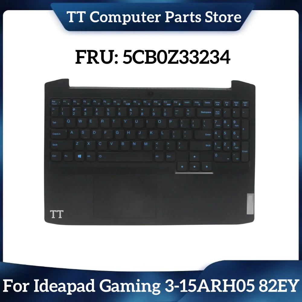

TT 5CB0Z33234 New For Ideapad Gaming 3-15ARH05 82EY Palmrest Upper Case US Backlit KB Touchpad Fast Ship