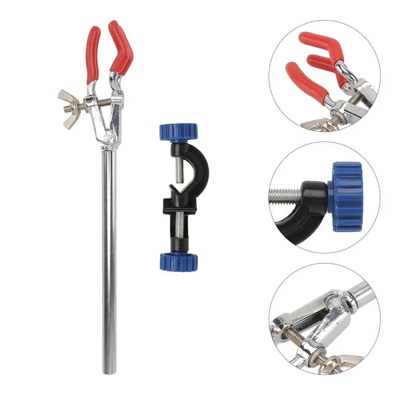 

2pcs Labs Burette Clamps Prong Finger Labs Clamps with Laboratory Stand Clip