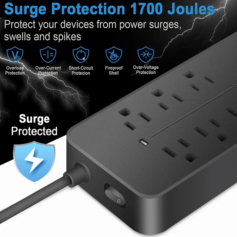 Удлинитель сетевой с USB-портами и поддержкой быстрой зарядки