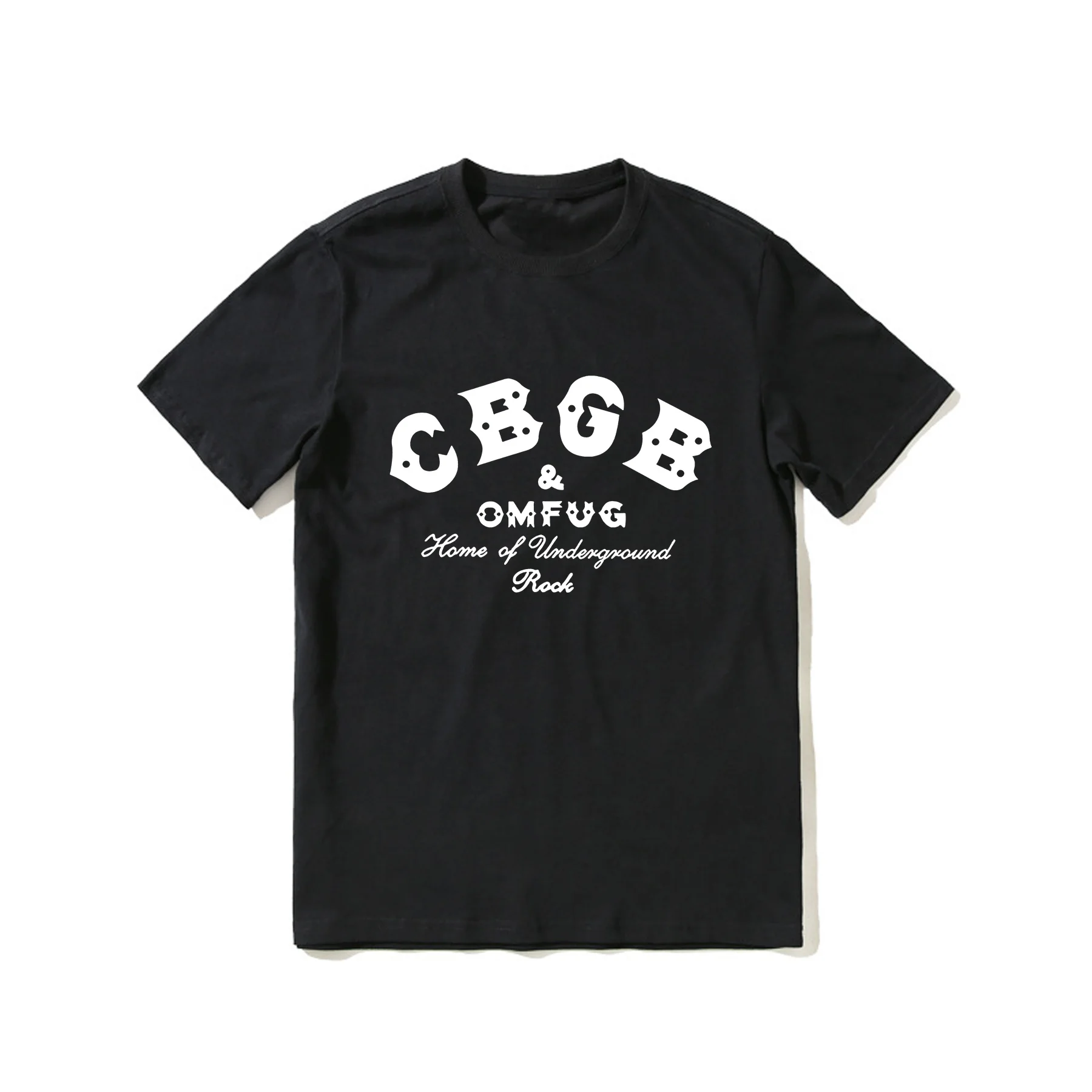

2023 Hot Sale Summer 100% Cotton CBGB OMFUG Home of Underground Ramones Vintage Black T Shirt Men Hip Hop Streetwear T-shirt