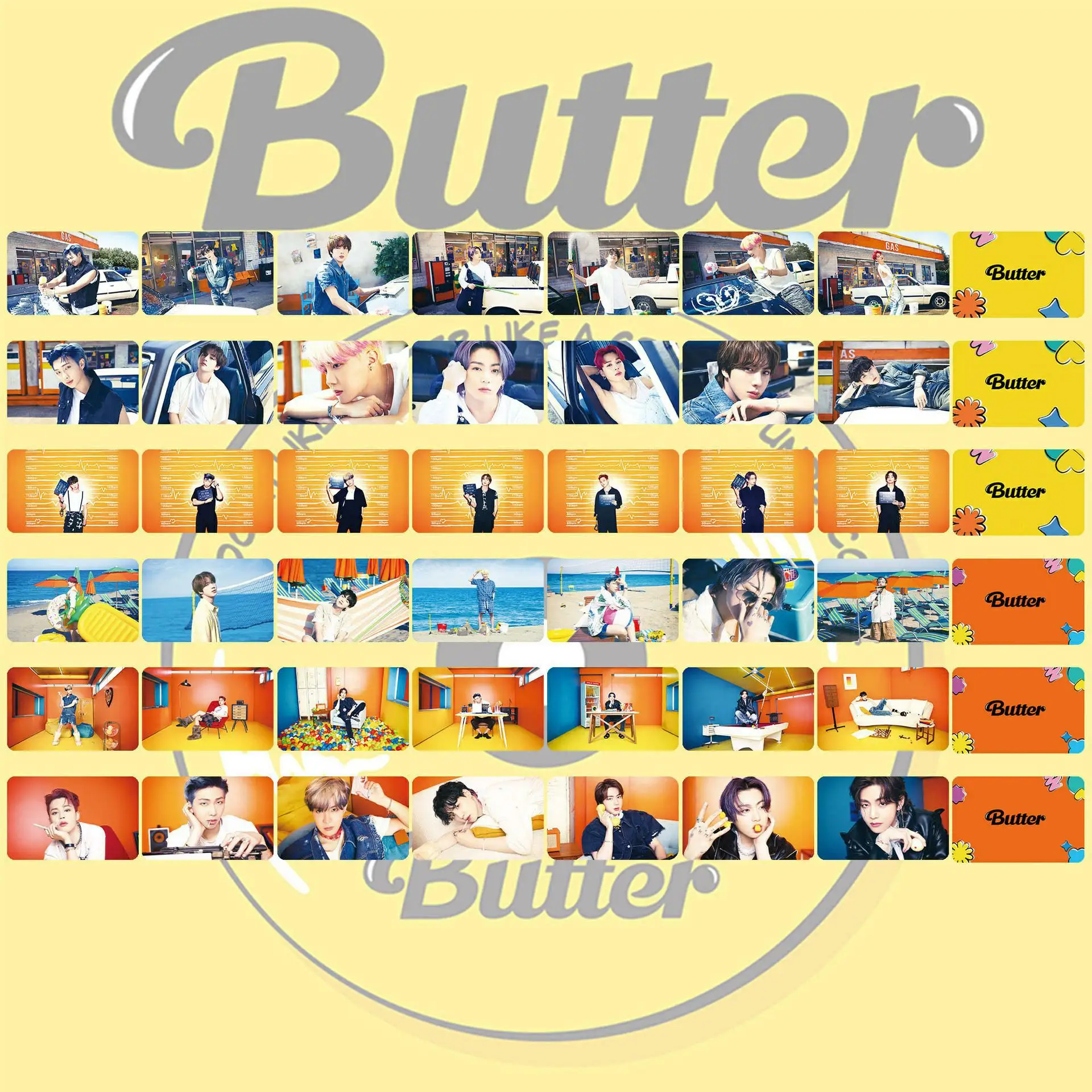 

South Korean Groups K-POP Bangtan Boys new album butter photo card LOMO card photo photo Polaroid card Gift JIMIN V SUGA Cosplay