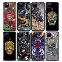 dragon tiger ghost phone case for realme c35 c20 c25 c21 c12 c11 c2 oppo a53 a74 a16 a15 a9 a54 a95 a93 a31 a52 a5s tpu case