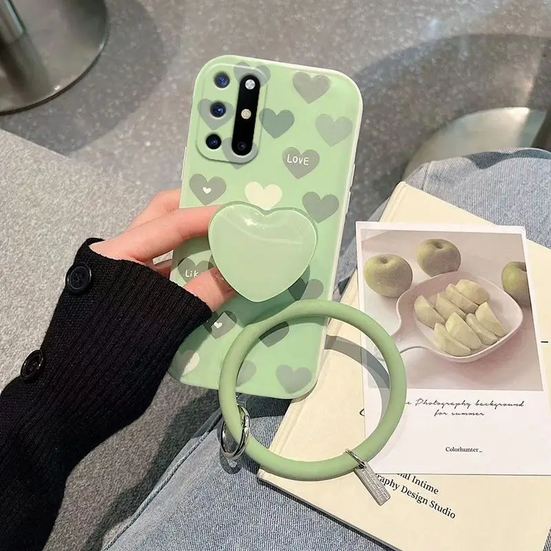 

Suitable For Oneplus 8T Phone Case, Anti Drop ProtectiveCase Green Bracelet Style Protective Shell with Bracket