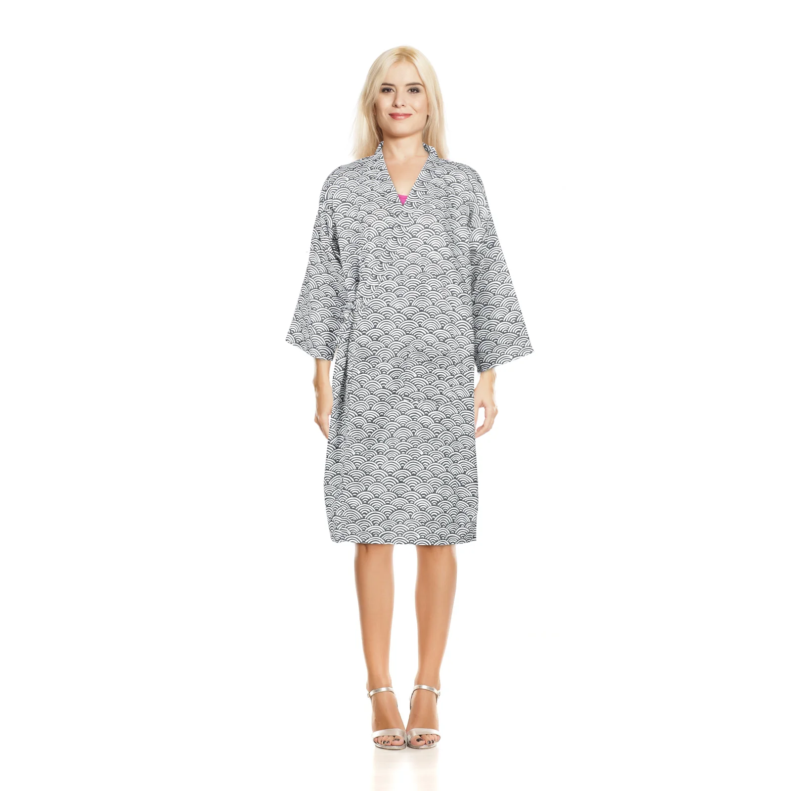 

Long Kimono Bathrobe Sleepwear Japanese Style Bathrobe Cardigan Nightgown