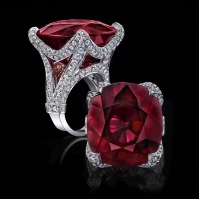 

Hot sale red zircon inlaid fine brick simple