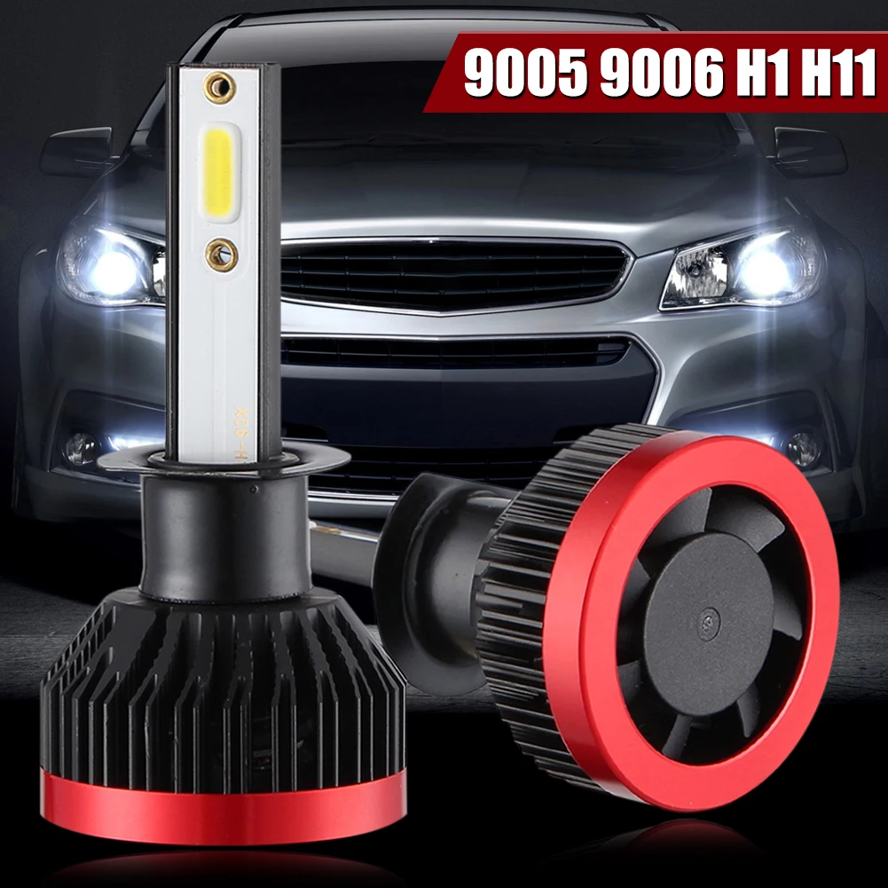 

Hot Sale 2Pcs 9005 9006 H1 H11 LED Headlight Bulb 9-32V DC 60W DOB Chip 6000LM 6000K White Waterproof Car Headlight Accessories