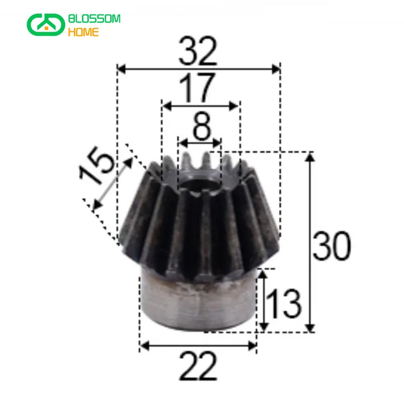 2M-15/45 Зубьев Коэффициент скорости-1:3 Прецизионный зонт Коническая
