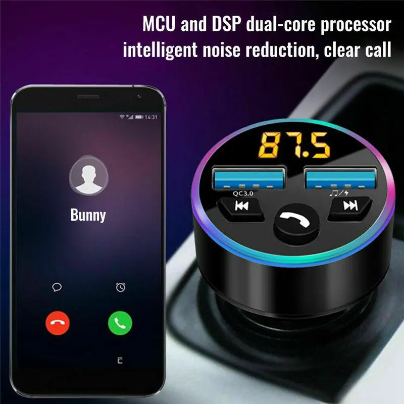 

Fast Charger Bluetooth Car Wireless USB Car New Adapter Charger Transmitter