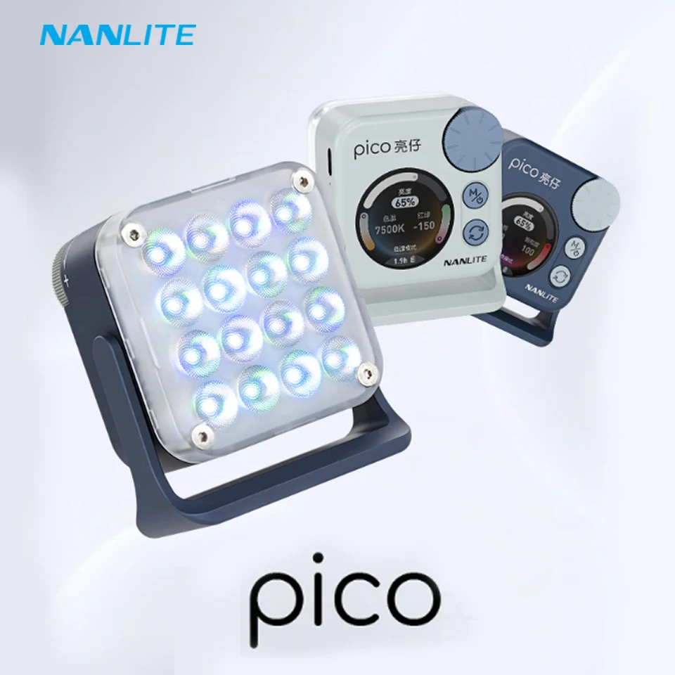 Фото Полноцветный миниатюрный магнитный карманный светодиодный светильник Nanlite Pico 2700K-7500K для фото- и видеосъемки, видеоблогеров, заполняющий свет №2