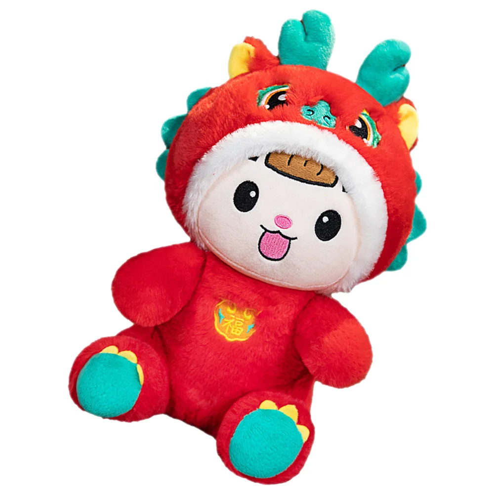

Stuffed Dragon Figurine Desktop Plush Toys Small Decorative Animal Adorable