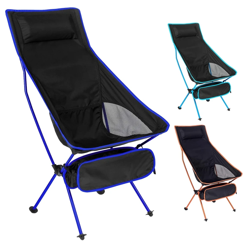 

Camping Chair Lightweight Compact Folding High Back With Headrest For Camp Travel Picnic Festival Hiking Backpacking