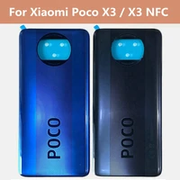 6 67 for xiaomi poco x3 nfc battery cover door back housing rear case for poco x3 back battery door replacement parts