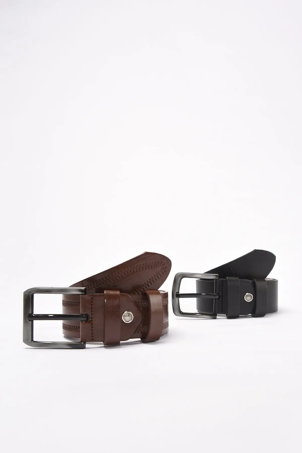 

Trendyol Male 2'li Faux Leather Belt TMNSS21KE0103