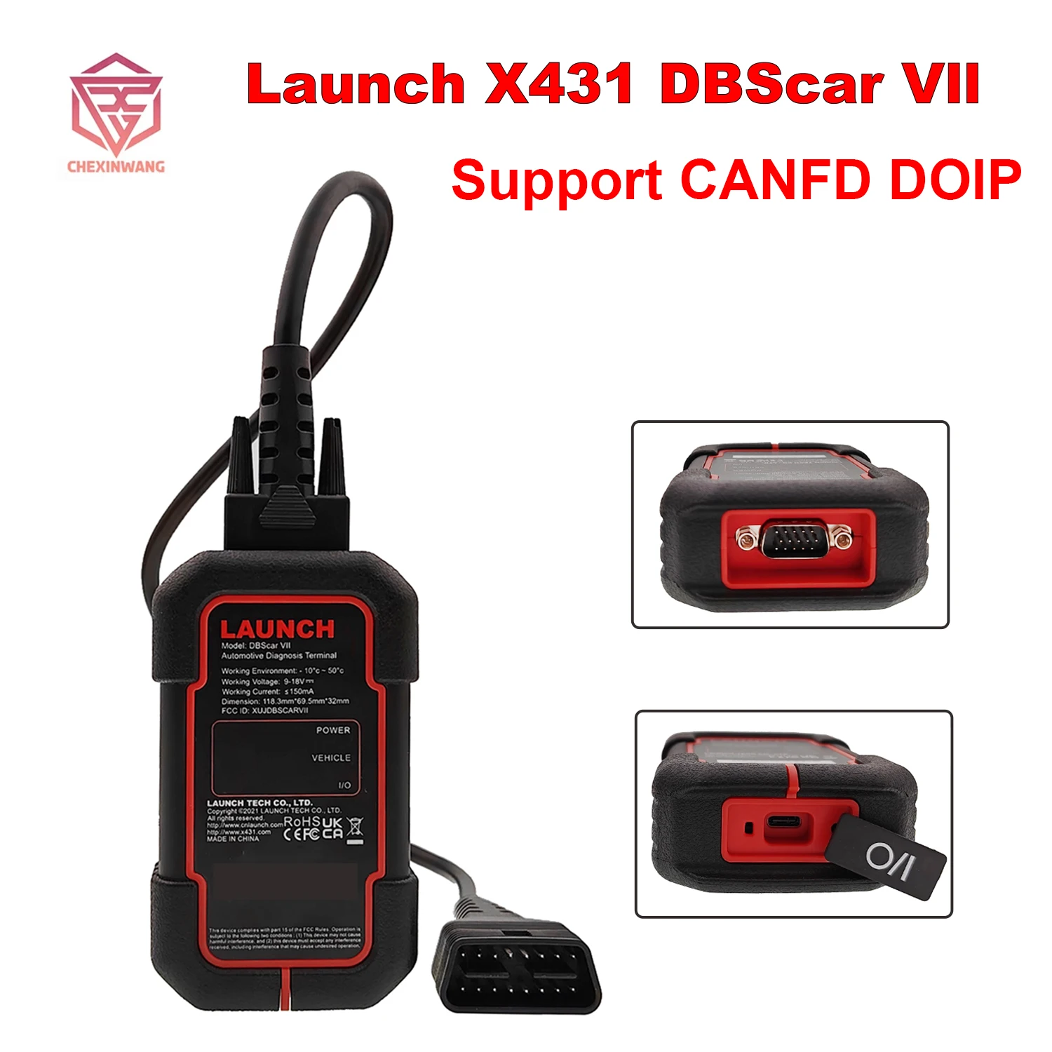 Диагностический сканер кодов Launch X431 DBScar VII DBSCAR 7 с поддержкой протоколов CANFD CAN FD DOIP для XPRO5/X-DIAG