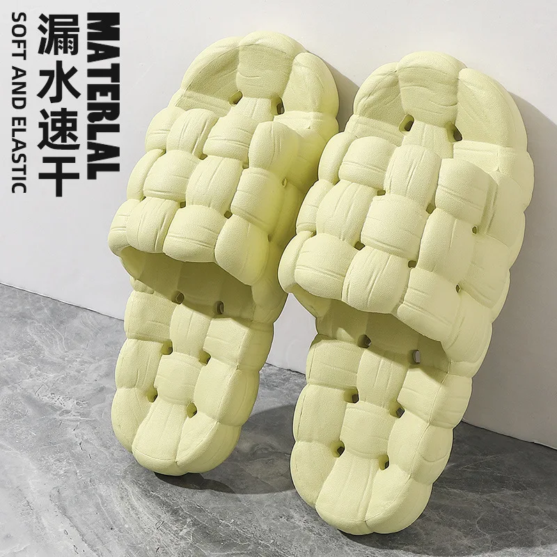 Leaky Slippers Home Bathroom Female Couple Non Slip Slippers Men Shoes for Women Personalized Deodorization