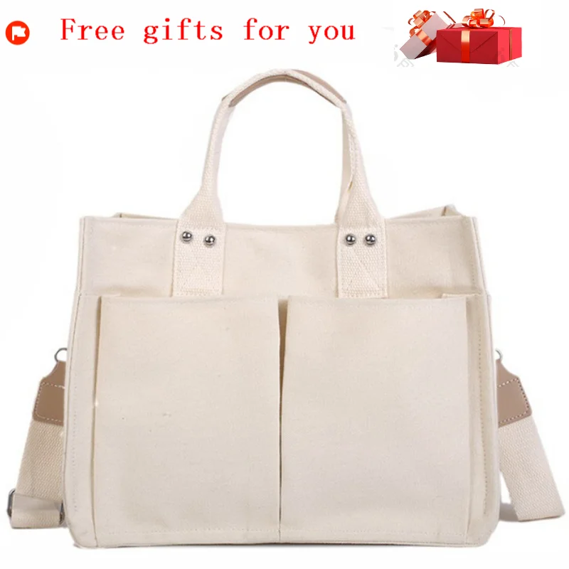 

Canvas Tote Zip Simple Briefcases Handbag Casual Fashion Shoulder Bag for Women Crossbody Bag for Shopping Larg Capac Messenger