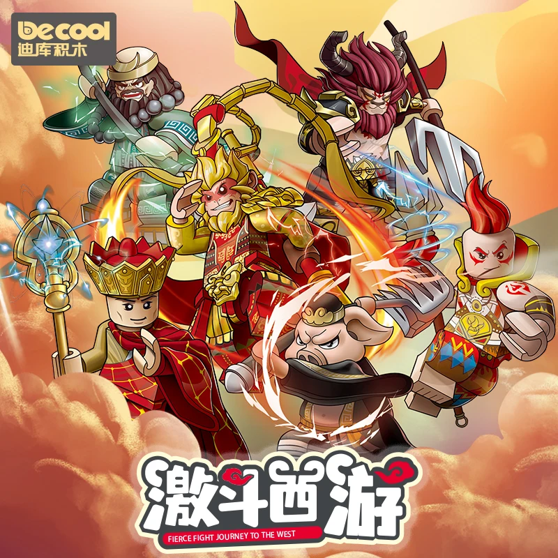 

DECOOL Journey to the West Figures Building Blocks Monkey King Sun Wukong Bull Demon Zhu Bajie Doll Bricks Toys For Boy Gifts