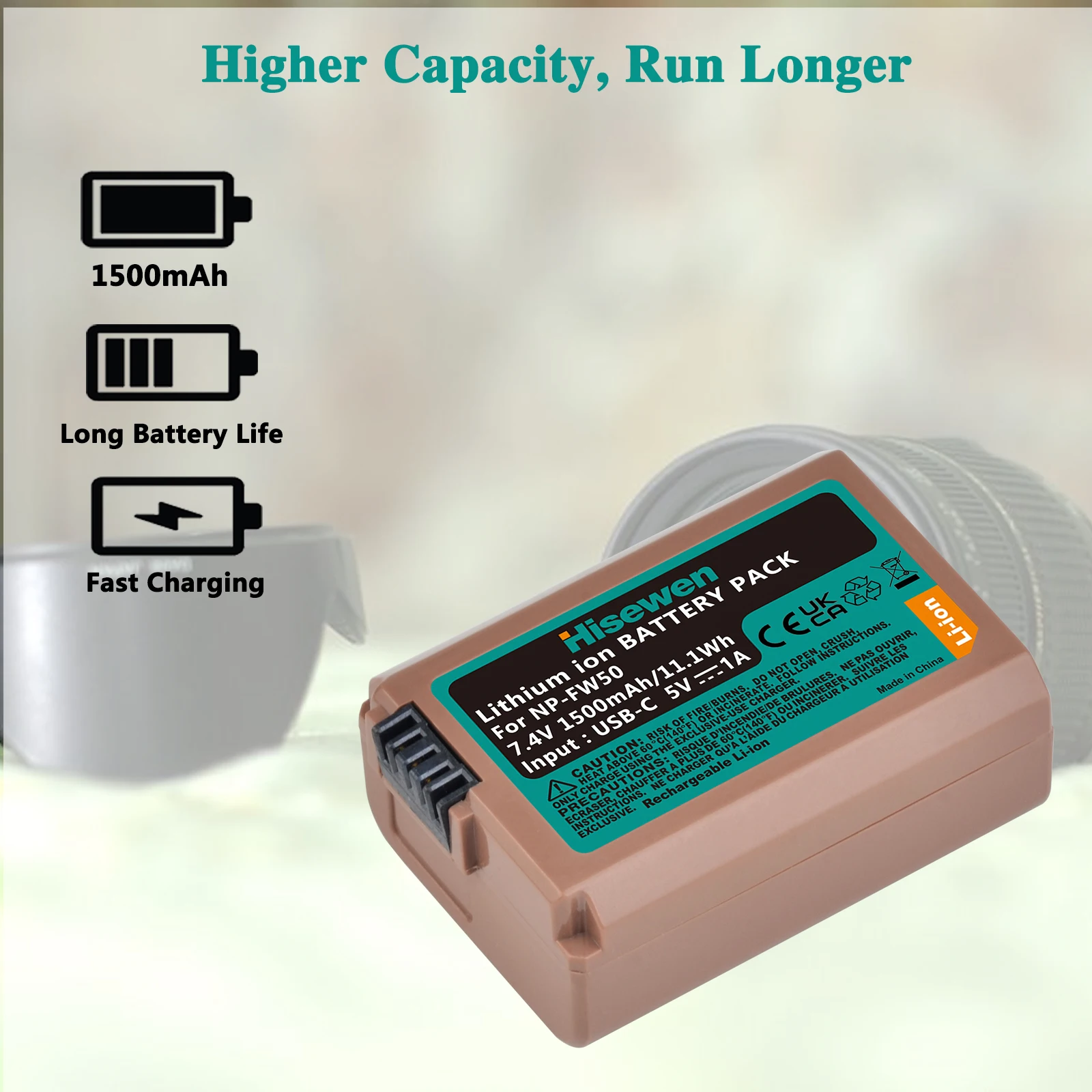 NP-FW50 NP FW50 NPFW50 аккумулятор с портом Type C для Sony Alpha a3000 a5000 a6000 a6300 a6500 NEX-3 a7 7R