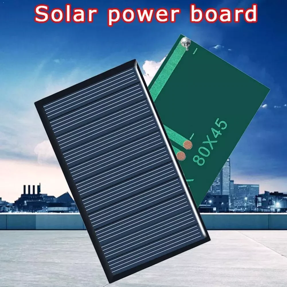 

NEW2023 80x45mm 5V 75mA Solar Panel drop glue board DIY solar silicon panels board Polycrystalline Garden Light Accessories