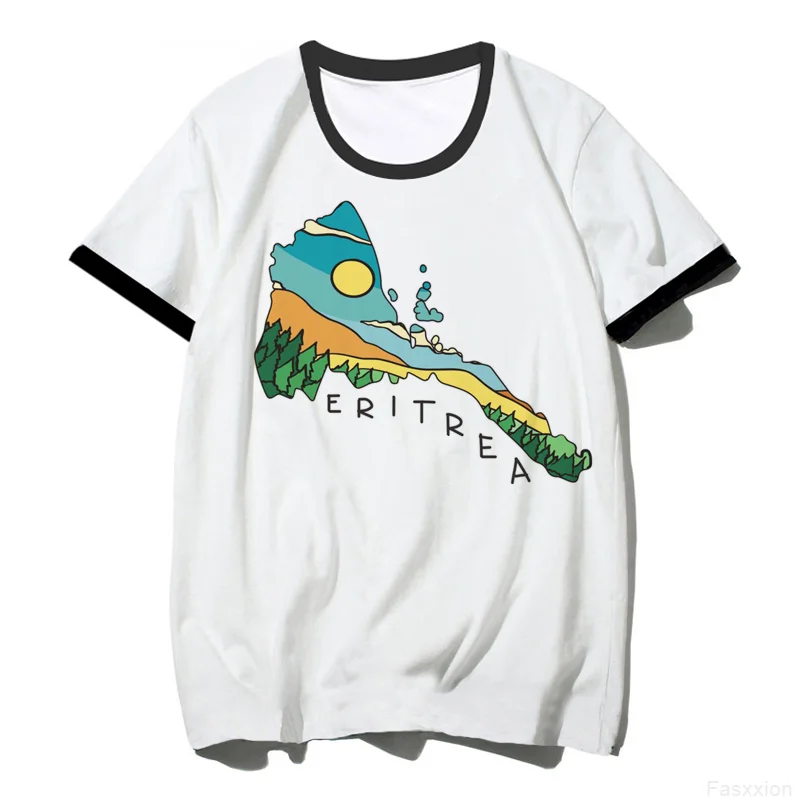 

Женская футболка с рисунком Эритреи, белая футболка с рисунком, 2022