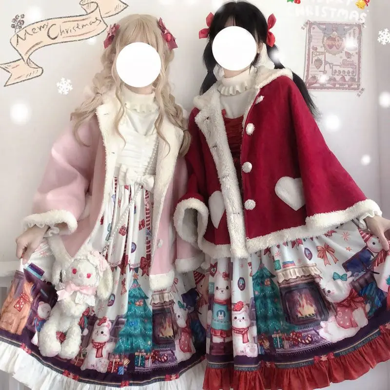 

Lolita Christmas fairy tale house dress suspender jsk dress autumn winter