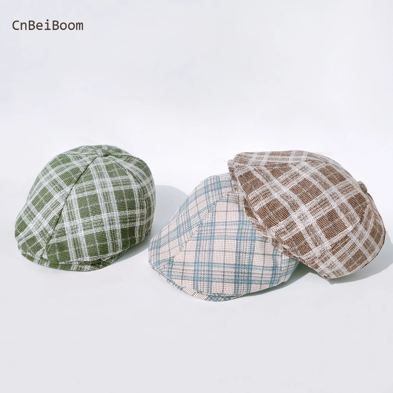 High quality Fall Winter Kids Hat For Girl And Boy Lattice Children Beret Caps Octagonal Clothes For 1-4 Year Photography Props