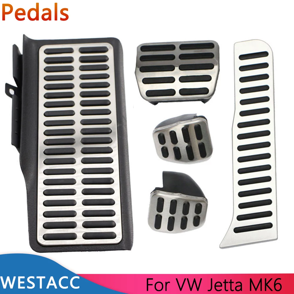 

Car Pedals Accelerator Gas Foot Brake Clutch Rest Pedal Cover for Volkswagen VW New Jetta MK6 LHD AT MT Parts Accessories