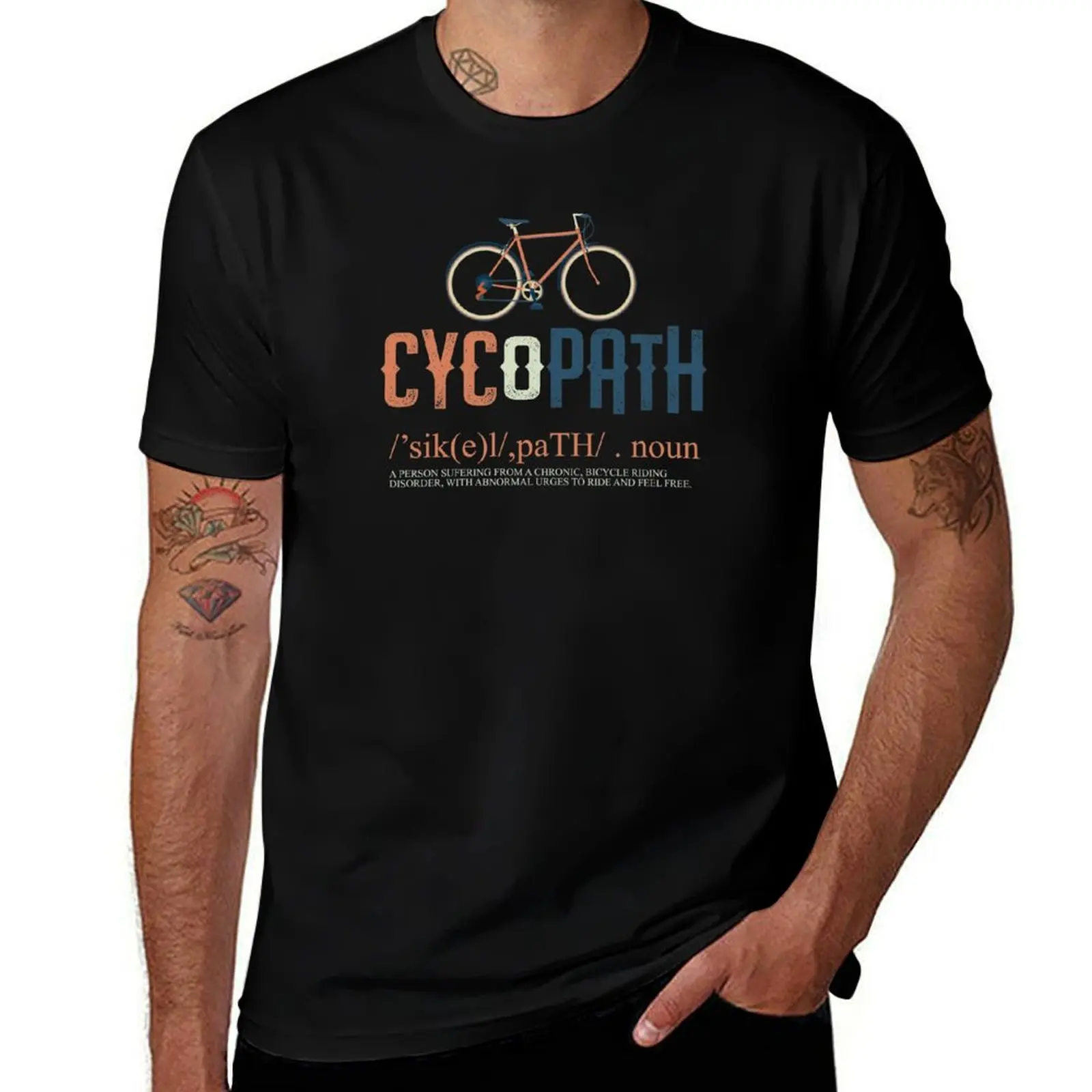 Фото Футболка Cycopath Cyclist Bicycle Cycling, футболки с аниме, футболка большого размера, персонализированная футболка №1