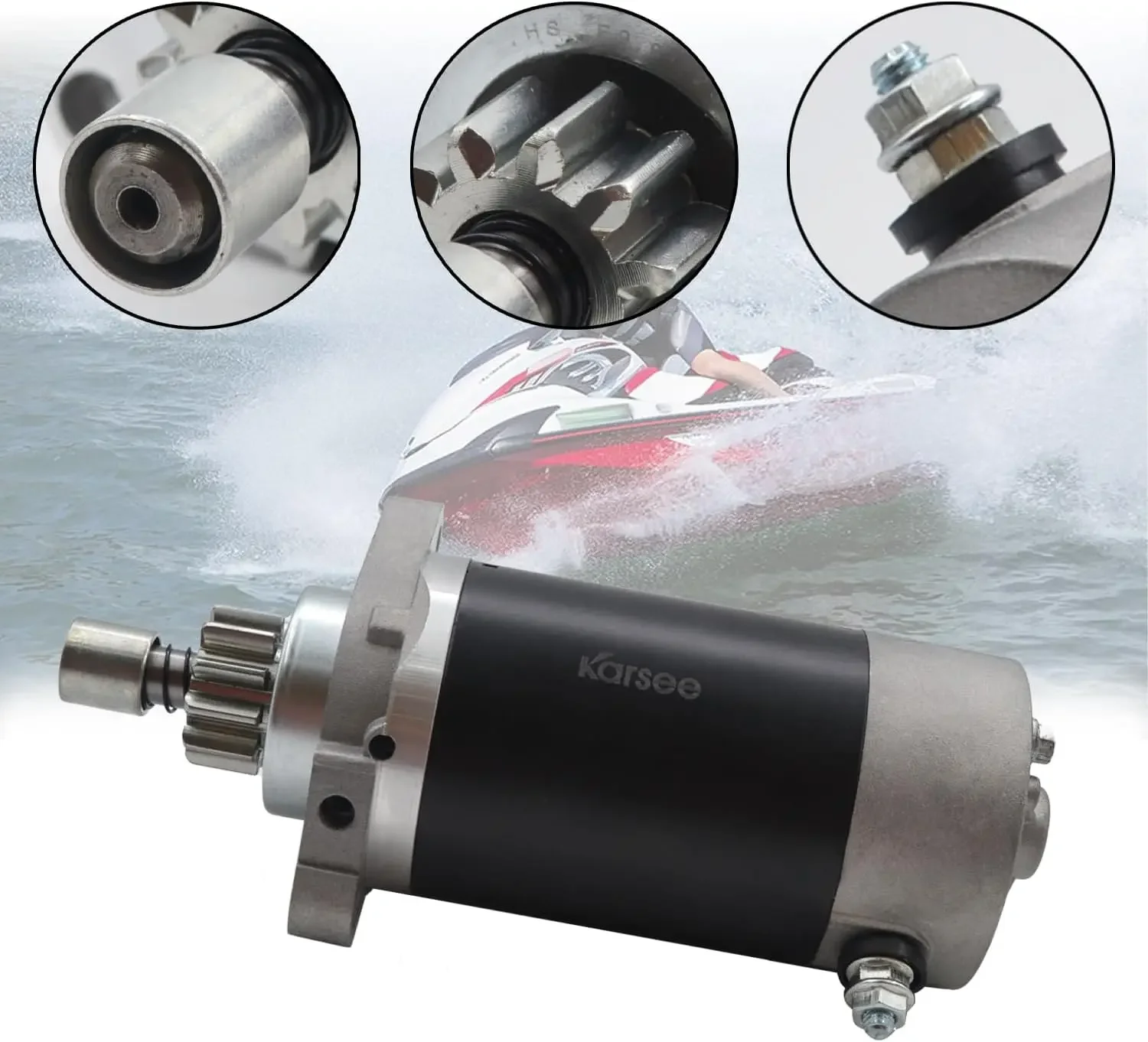 6J4-81800-01-00 6F5-81800-11 Стартер 6J4-81800-00 Совместим с подвесным двигателем Yamaha Marine Engine 25HP 30HP