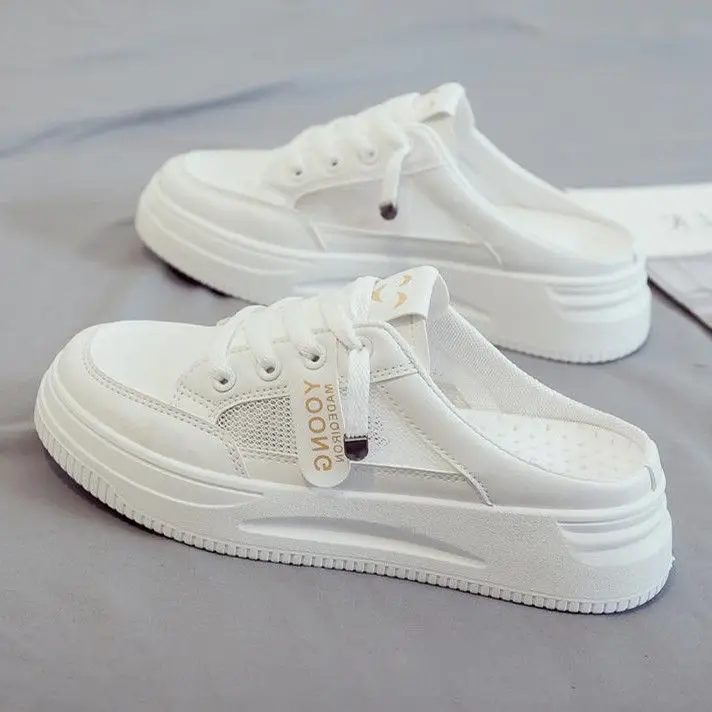 2023 the new summer thick soles will be worn outside without heels, fashionable sandals and semi-slippers