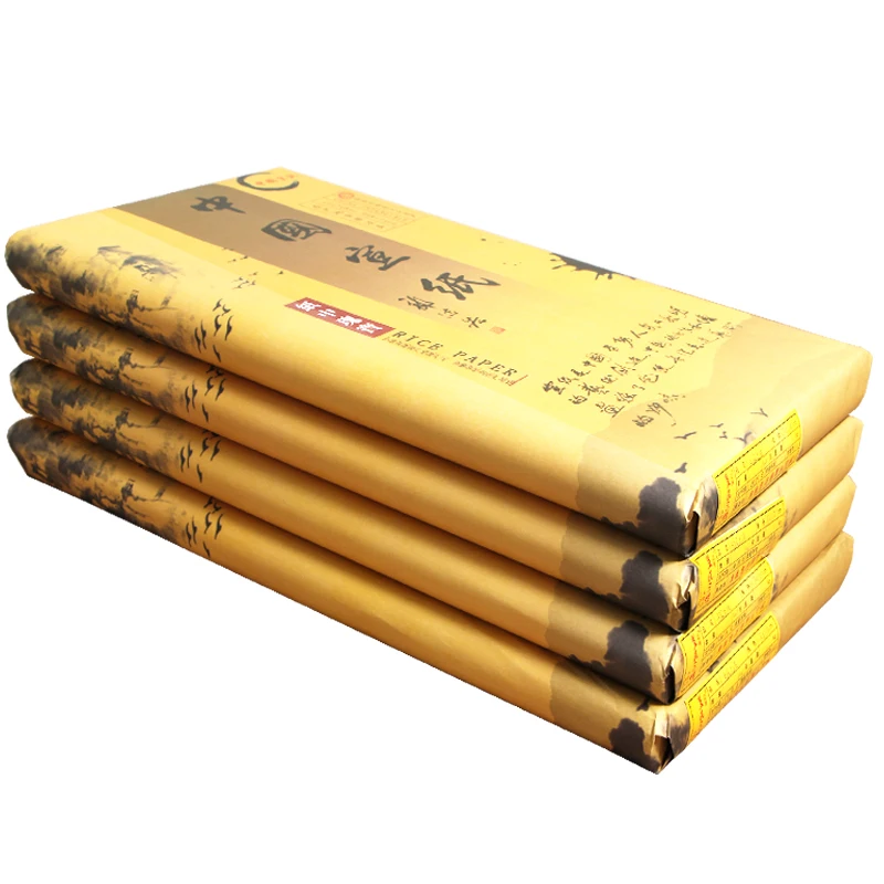 Pure Xuan Paper Chinese Calligraphy Painting Special Raw Xuan Paper 100sheet Thicken Chinese Calligraphy Half Ripe Rice Paper
