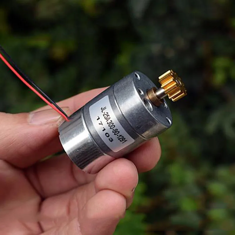 Микро-полностью Металлическая флуоресцентная DC 6-12 в 92 об/мин медленная скорость с 12 зубьями металлическая медная шестерня 1: 90 коэффициент уменьшения для робота