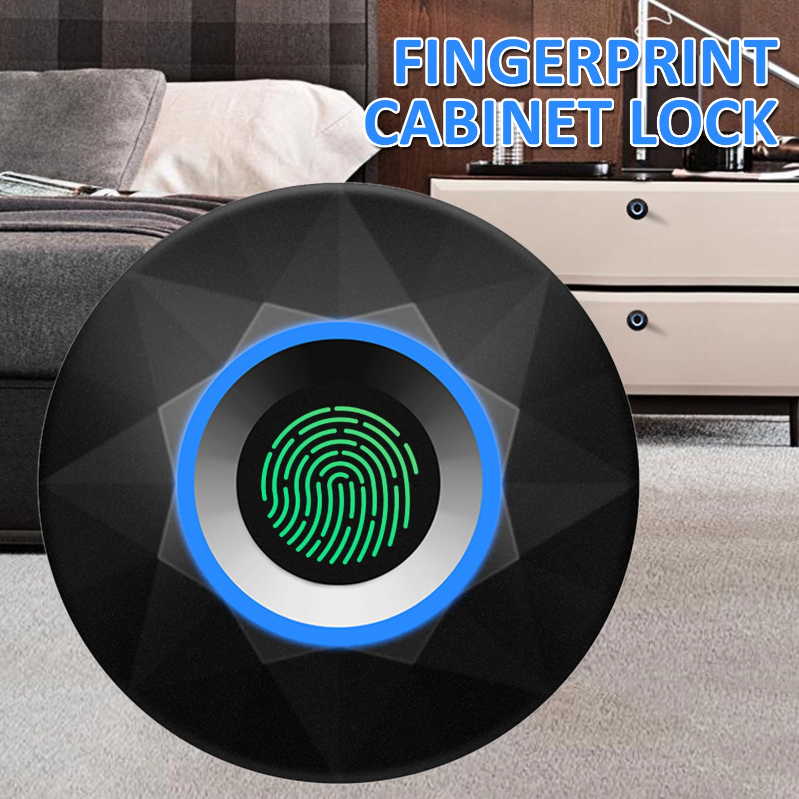 

Smart Fingerprint Lock Drawer Wardrobe Storage Boxes Anti-theft Security Lock Kit Home Electronic Intelligent Keyless Locks