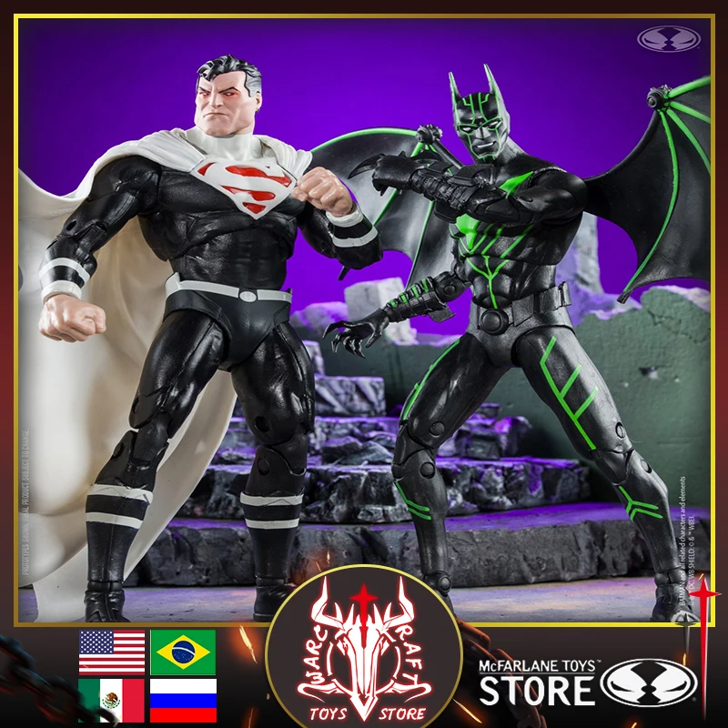 

McFarlane Toys BATMAN BEYOND VS. JUSTICE LORD SUPERMAN 2PK DC Multiverse 7-inch Movable Figure Figures Collectible Gift Series