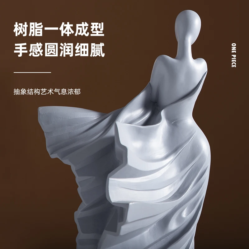 

Resin Beauty Sculpture Girl Lady Statue Home Decor Living Room Decoration Object Wine Cabinet Ornaments Abstract Figurine
