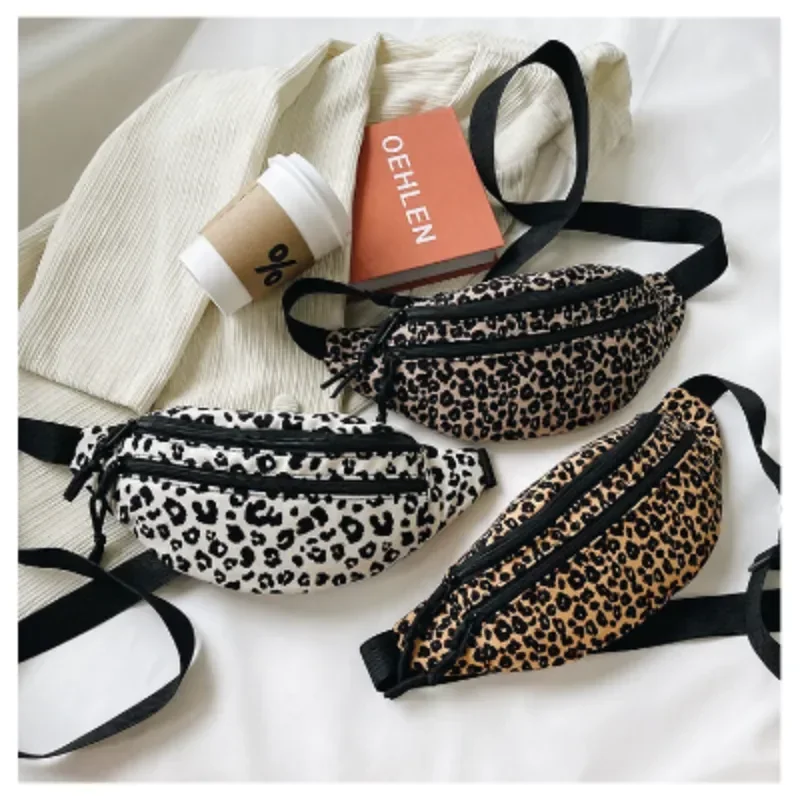 

Fanny Chest Fashion Wild Pouch Pattern Women Bag Casual Bum Bum Waist Bag Flannel Phone Hip Pack Money Leopard Bag Bag Ladies