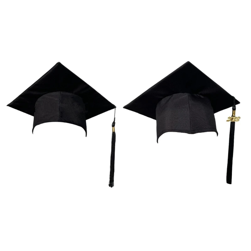 

Cute College Graduation Hat Bachelor Cap with Tassels for High School Bachelor GRAD with Golden 2023 Graduates