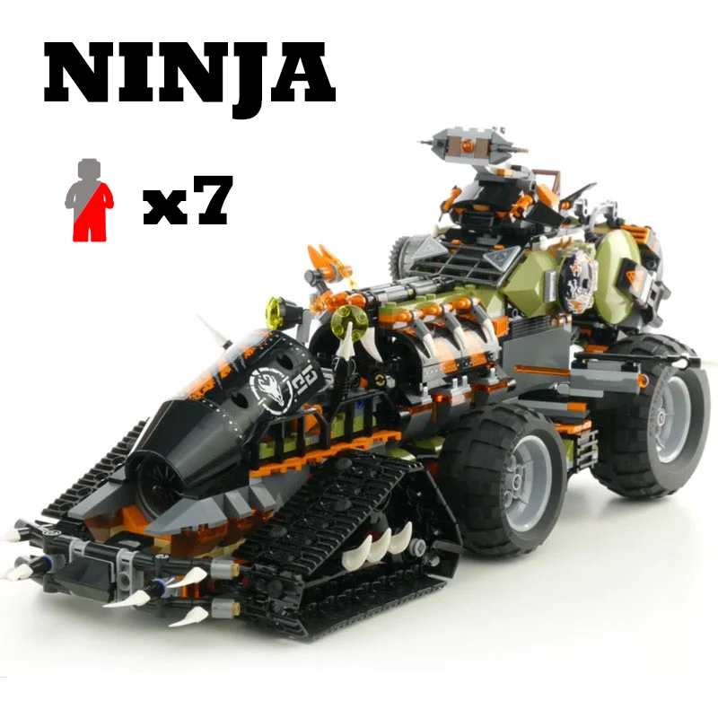 

Ninja Series Dragon Dieselnaut Car Building Blocks Bricks Compatible 06089 70654 Model Birthday Christmas Gift Toys