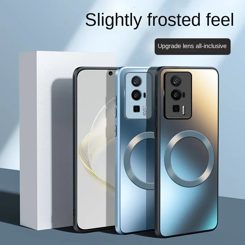 Для Xiaomi POCO F5 Pro Чехол Жесткий матовый магнитный защитный чехол с беспроводной