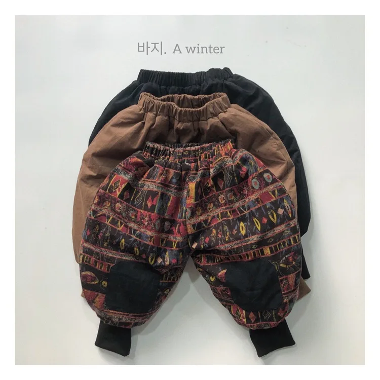 

2023 зимние осенние стандартные хлопковые толстые свободные брюки-джоггеры с граффити Теплые эластичные брюки для мальчиков с эластичным поясом