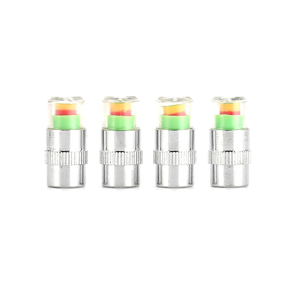 

8 New Automotive Tire Pressure Monitor Valve ForCaps With Sensor Indicator 3 Color Eye 3 Eye-Catching Colors For Easy Viewing