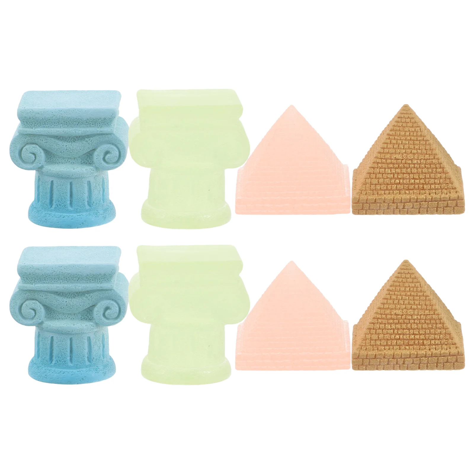 8 шт. микропейзаж декоративные украшения модель пирамиды греческая колонна