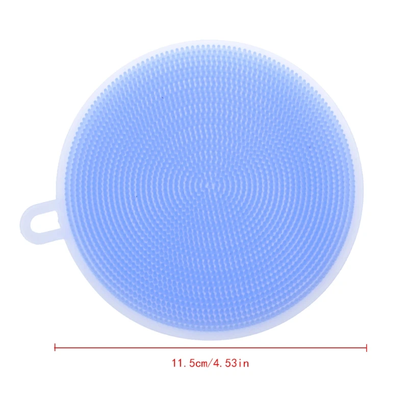 

Круглая силиконовая щетка для мытья посуды, скруббер, кастрюля, чаша, фрукты, овощи