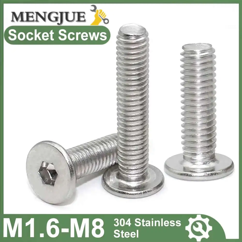 

Менджуэ ультратонкие низкопрофильные винты с шестигранной головкой из нержавеющей стали 304 M1.6-M8