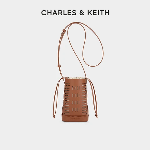 Весна CHARLES & KEITH24, новая Женская Ретро сумка-Кроссбоди для телефона