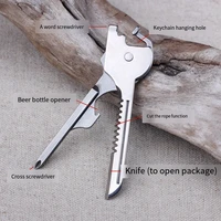 multifunctional bottle opener screw knife folding knife key link for outdoor tools fruit cutting tool kitchen gadgets vegetable